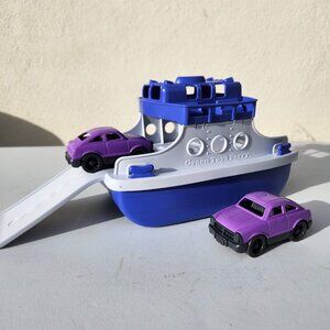 NEW Green Toys Ferry Boat Bath Tub Toys Water Toy with Cars Purple White Toy NEW